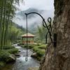 Elegant Fisherman Inspires Wall Mounted Plant Holder Metal Flowerpot Hanger For Indoor Outdoor Use