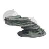 Tortoise Climbing Platform Resin Lifelike Aquarium Rock Ornament Reptile Basking Dock with Suction Cup for Lizard