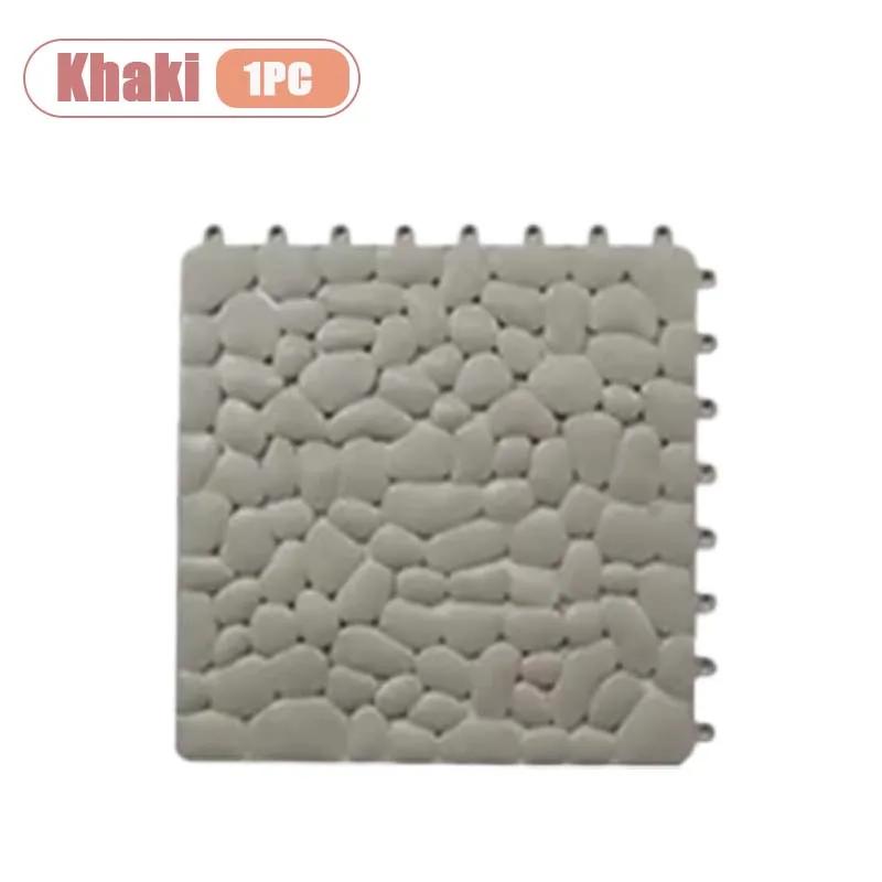 1-10PC 30X30cm Bathroom Pebble Non Slip Mat Waterproof Splicing Shower Pad for Toilet Room Floor Drop Resistant Foot Cushion Mat