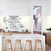 Kitchen Quotes Wall Sticker Removable PVC Wall Art Sign Peel And Stick Wall Decals for Dining Baking Room Bar Restaurant Home Decor