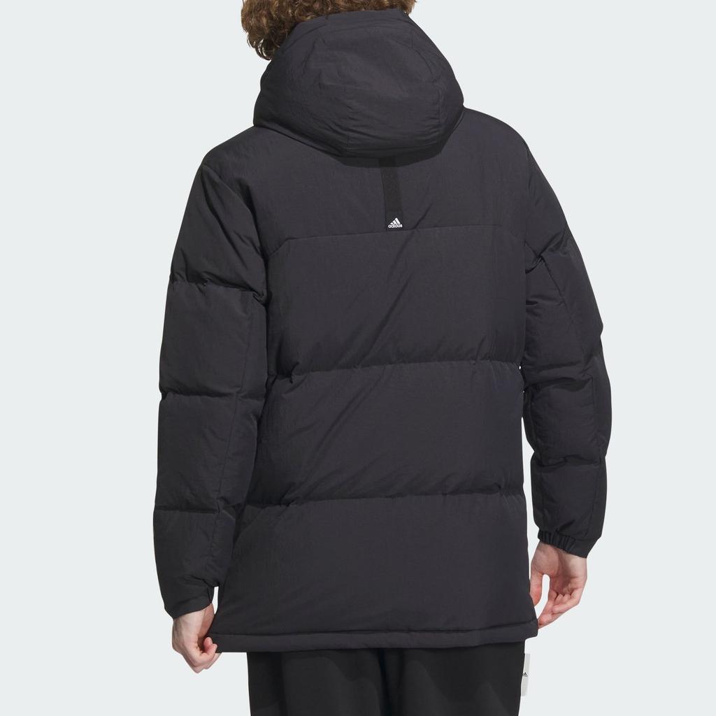 New Adidas Down Jacket Medium Long Men's Black IL8926