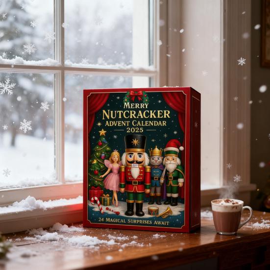Merry Nutcracker Advent Calendar 2025 24 Days Acrylic Ornament with Surprise Miniatures Christmas Countdown Decor for Tree And Holiday Display