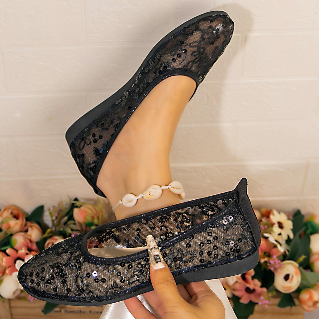 Fashion Trend Women Flat Shoes 2025 New Summer Flat Sneakers Women Breathable Mesh Ballet Loafers Lightweight Comfortable Shoes Women