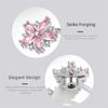 Rotating Design Cherry Blossom Ring Female Ring Floral Synthetic Ring  Perfect Gift