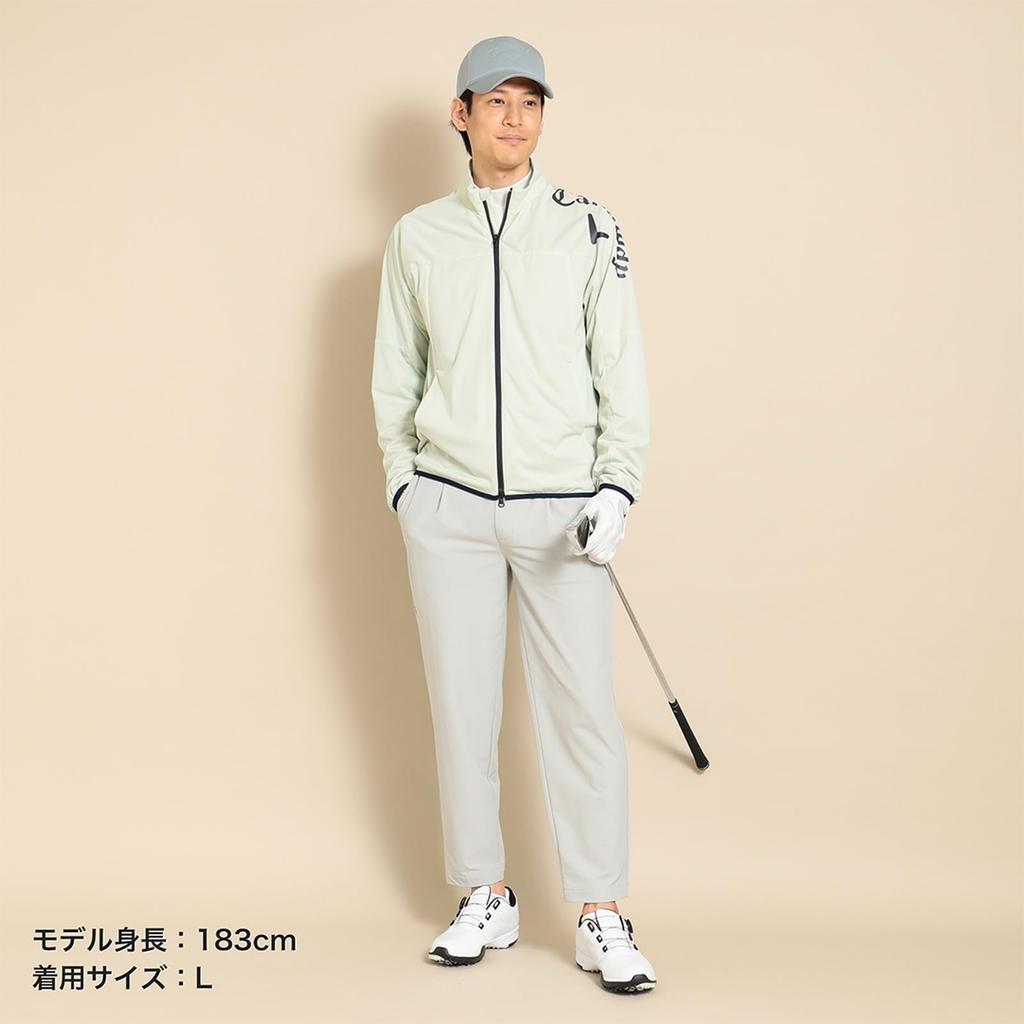 Callaway Golf Men's Water-Repellent Full-Zip Blouson Star Stretch Windproof Outerwear C23215100 Light Green Size LL