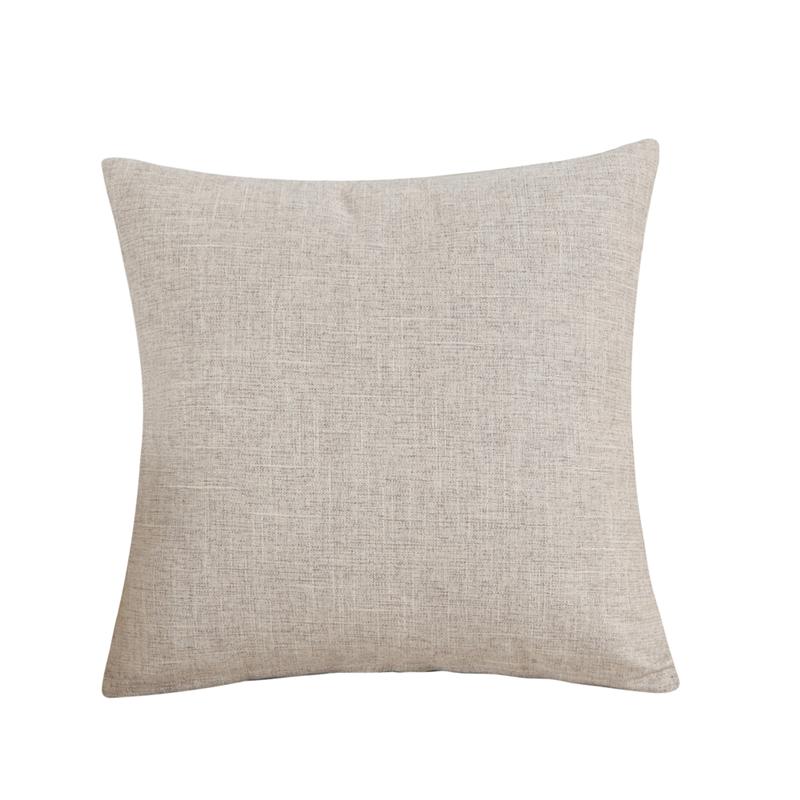 45x45cm Linen Solid Color Throw Pillowcase Detachable Washable Office Cushion Cover Car Waist Rest Headboard Back