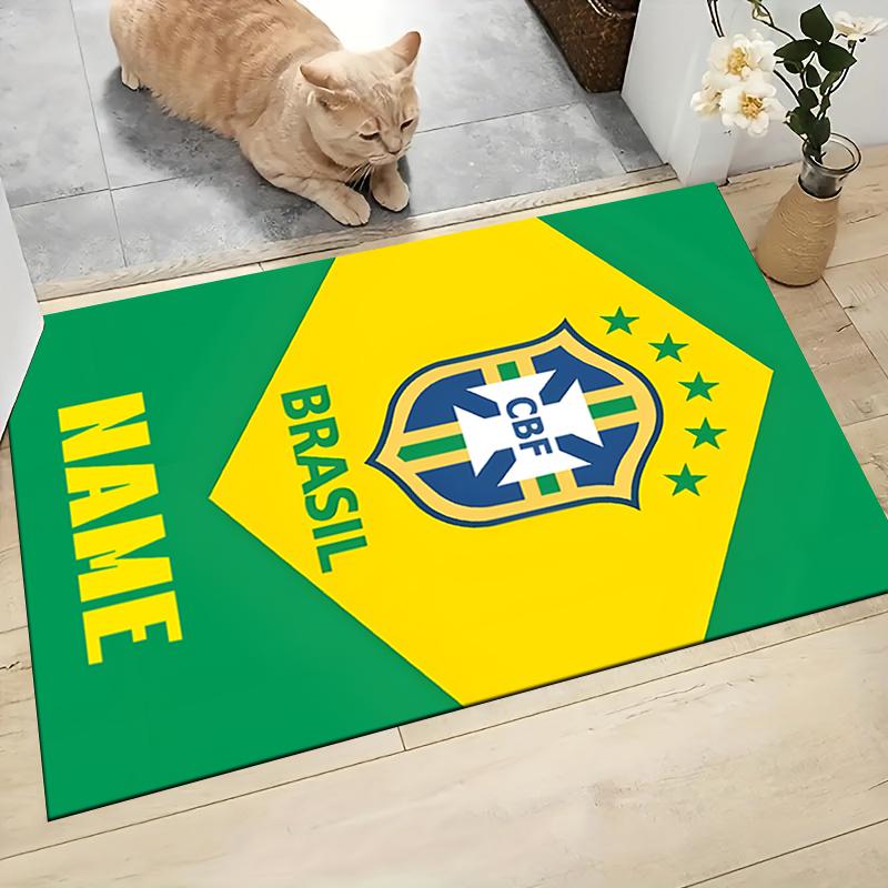 Custom Name Wolves Crest Badge Carpet Rug Customizable Soft Washable Anti-Slip Home Living Room Sofa Mats Personalized Rug. 0909201