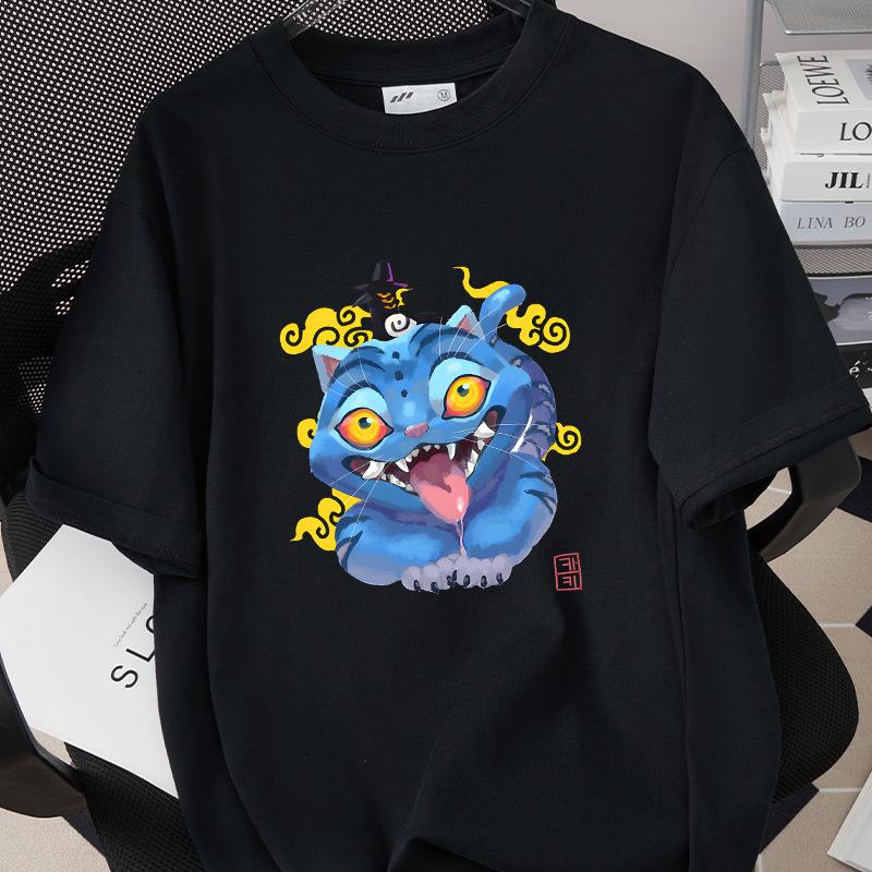 Kpop Korean Wave Witch Hunt Trendy Casual Short Sleeved Printed T-shirt 5988