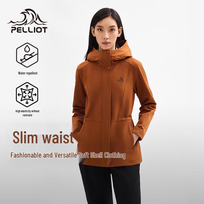 PELLIOT Women's Windproof Water-Resistant Softshell Hiking Jacket