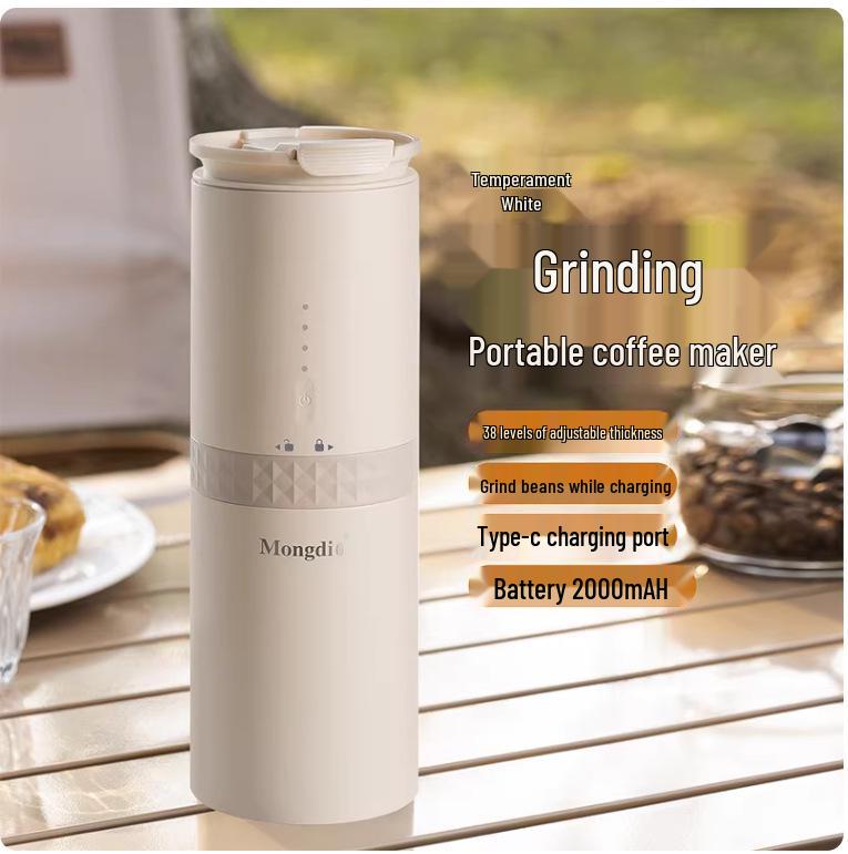 Electric Coffee Grinder and Brewer: Fully Automatic Bean Grinding Machine.