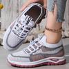 Women's Lightweight and Breathable White Sports Shoes - Comfortable Low Cut Lace Up Casual Walking Shoes, Outdoor Travel Shoes