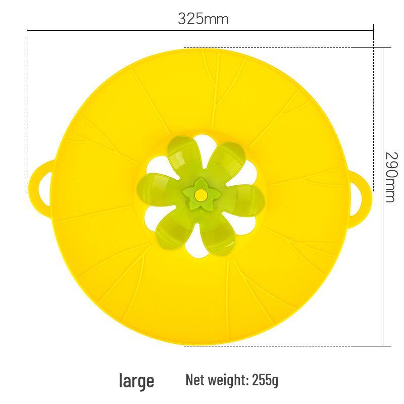 Foldable, High Temperature Resistant, Food-Grade Silicone Anti-Overflow Pot Lid for Soup and Porridge