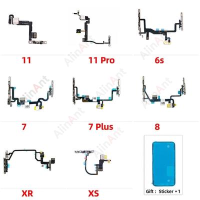 Power Volume Buttons FlashLight Power Flex Cable For iPhone 11 Pro X XR Xs Max 5s SE 6s 7 8 Plus SE 2 3 2020 2022 With Sticker