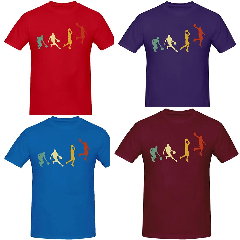 Basketball Player Sports Evolution T-Shirt Funny Birthday Gift For Men Boyfriend Round Neck Casual Cotton T Shirts Tshirt