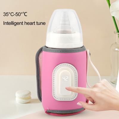 Yousheng Baby Bottle Warmer Rechargeable Portable Type-C Charging Temperature Adjustable with LED Display Great Heat Retention On-the-go Baby Milk