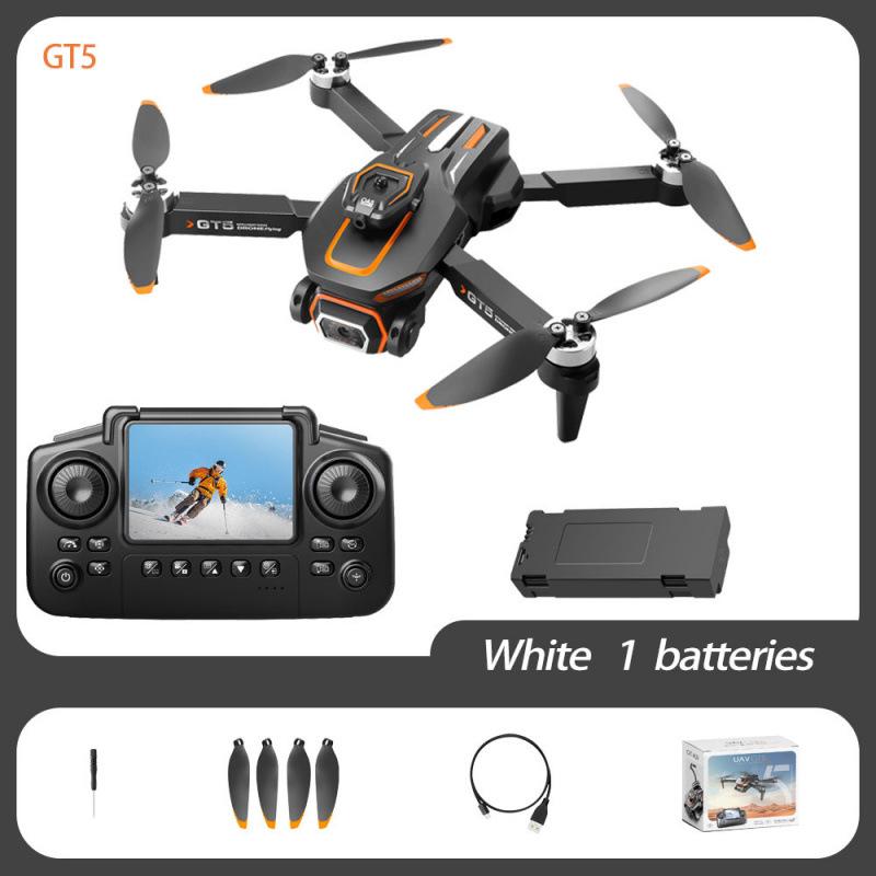 GT5 Drone with Brushless Motor, Optical Flow, Obstacle Avoidance, Remote Control, and Aerial Photography Capability.
