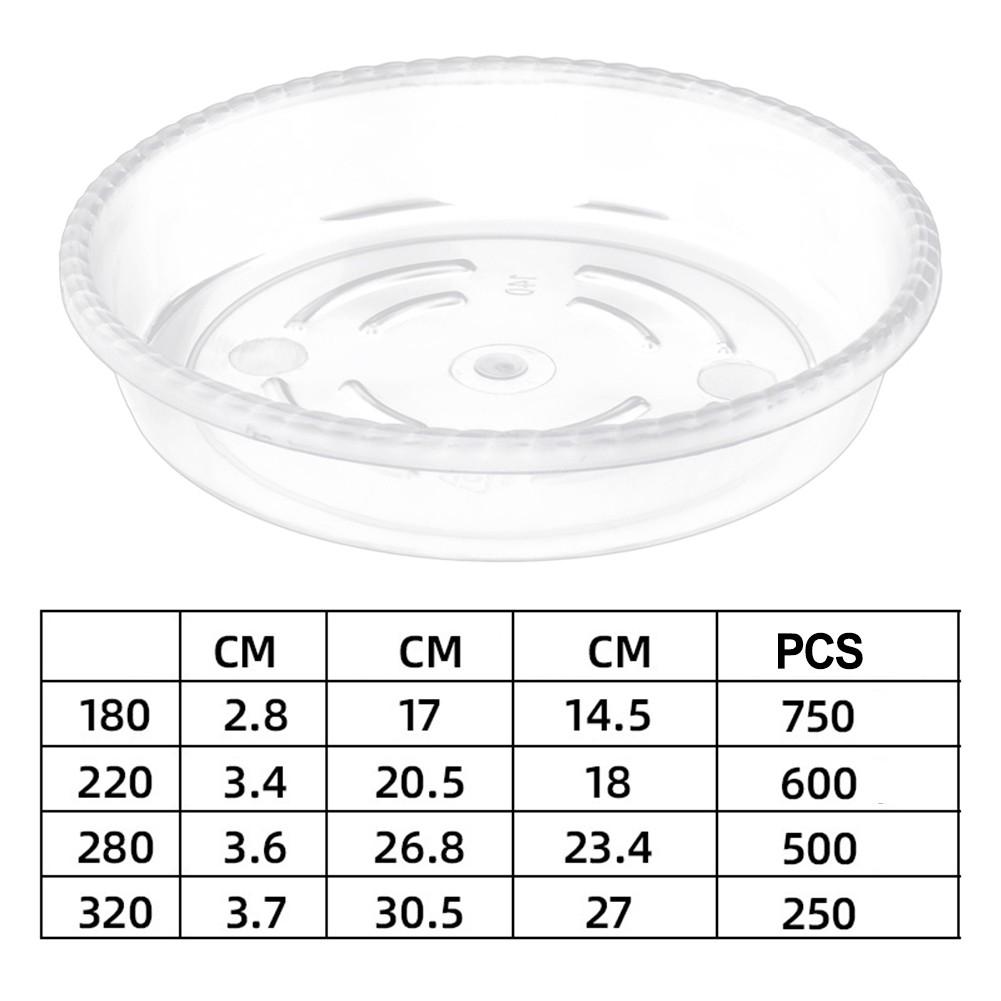 Transparent Color Plant Saucers 12 Inches 8 Inches Plastic