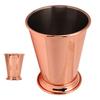 Julep Cup Stainless Steel Elegant Retro High Stability Beaded Mint Julep Cup for Home Rose Gold