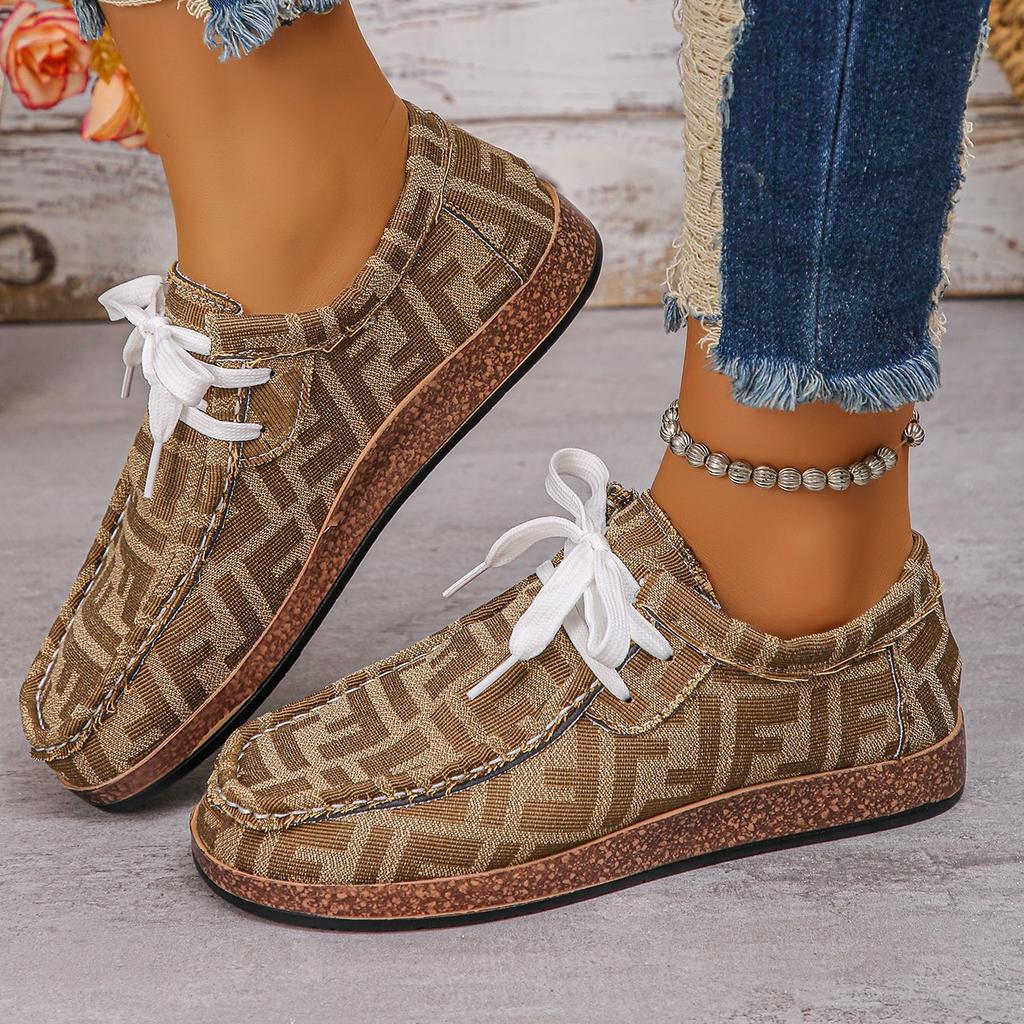 2025 Large Size Front Lace-up Low-top Shallow-mouth Single Shoes Flat-soled Spring and Autumn New Casual Single Shoes Canvas Shoes