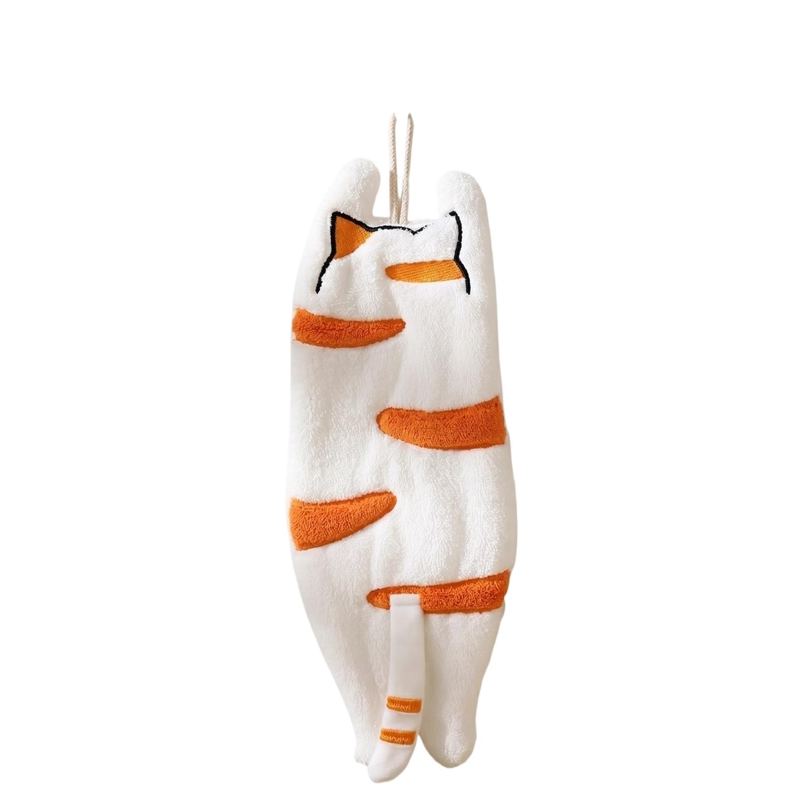 

Cute And Playful Animal Silhouette, Coral Hand Towel, Creative And Cute Hanging Towel, Absorbent And Quick Drying Household Hanging Handkerchief One Size