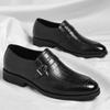 Leather Shoes Men's 2025 Casual Leather Shoes Low-top Foot Buckle Large Size Casual Shoes Trendy Shoes 2025