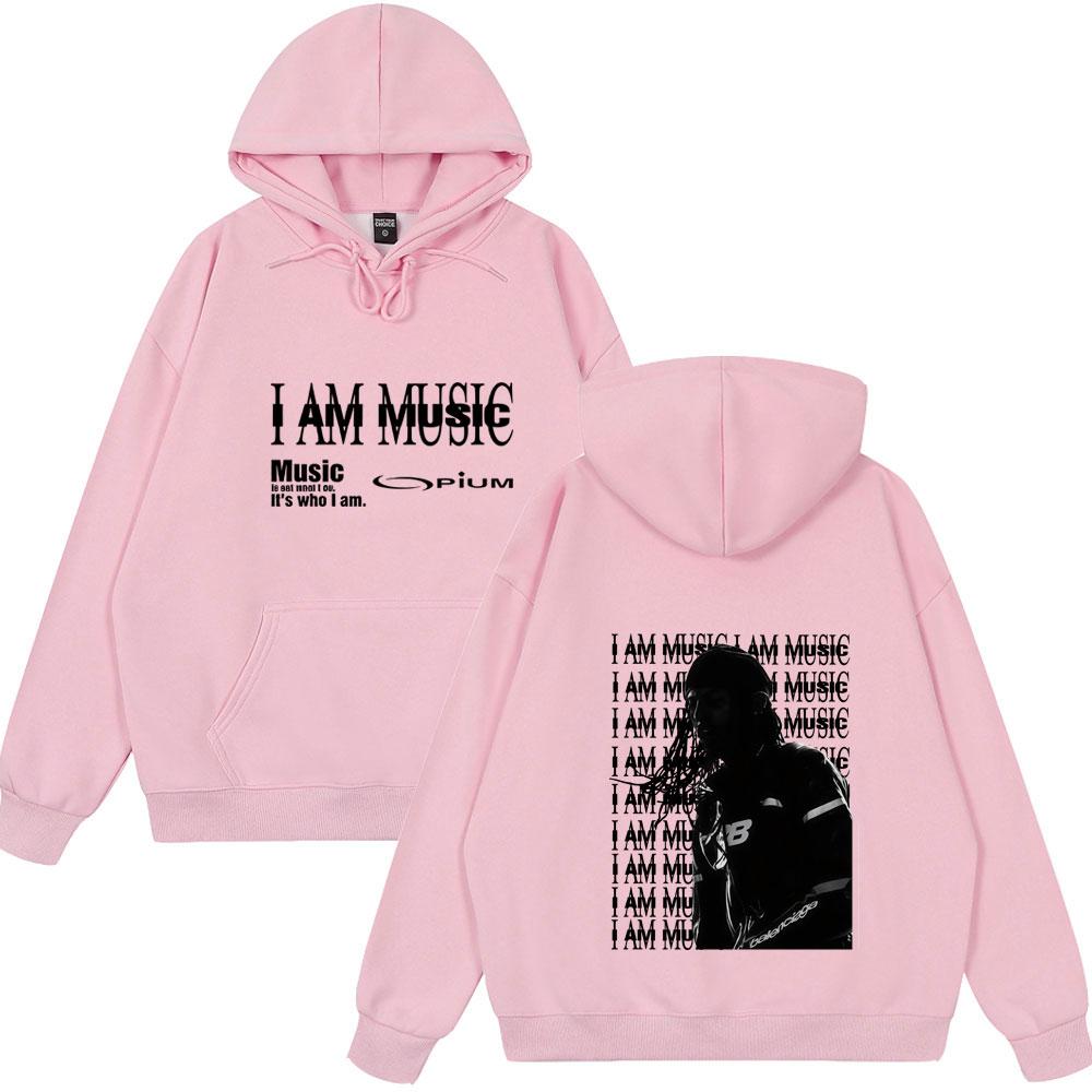 Rapper Playboi Carti I AM MUSIC LOGO Print Hoodies Opium Ken Carson Narcissist Tops Men Women Clothing Hip Hop Oversized Wears