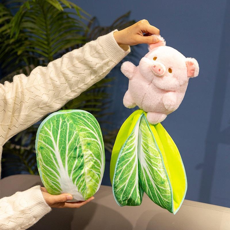 Boat Cabbage Pig Doll Plush Toy Doll Cute Pig Girl Sleeping Pillow Grabbing Machine Doll