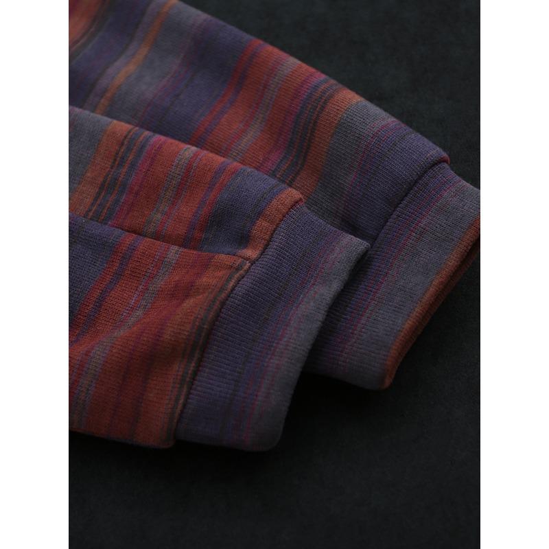 Dimanaf 2025 Plus Size Striped Hoodie Autumn T-shirt Women Long Sleeve Loose Tops Tees Orange