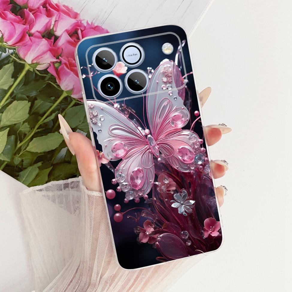 Clear Casing For Honor Win 5G AAP-AN00 Case For Honor Win 5G Cover Luxury Cute Cat Fashion Butterfly Cool Painted