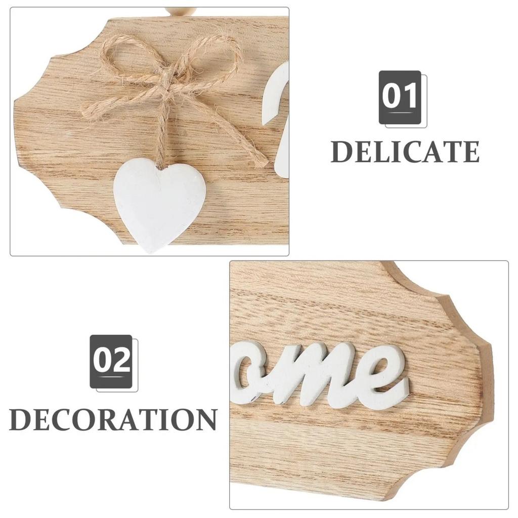 1pc Welcome Sign For Wall Wood Welcome Sign Home Decor English Letter Design Wall Sign Decor Holiday Hotels Ornament All Season