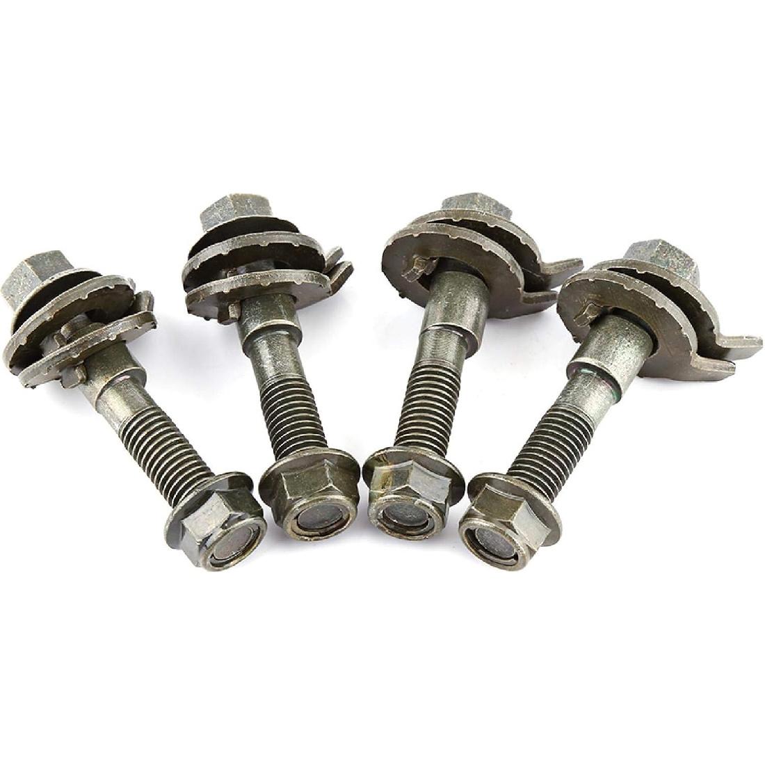 Camber Bolts Adjustment,4Pcs 14Mm Vehicles Steel Four Wheel Alignment Adjustable Camber Kit Cam Bolt Rear Camber Kit 81260 Camber Kit