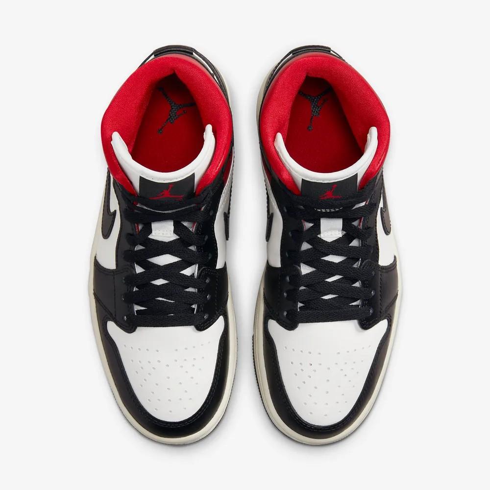 (W) Jordan 1 Mid Black Gym Red BQ6472-061