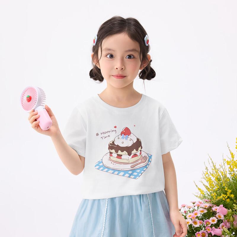 Toddler Girl's Cake Print Short Sleeve T-shirt