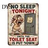 Familien Badezimmer Regeln Humorvolles Toilettensitz Erinnerungsschild, Setz dich Hin Dekoratives Eisen Wand Schild Vintage Metall Plakette Dekor für WC Waschraum Bar