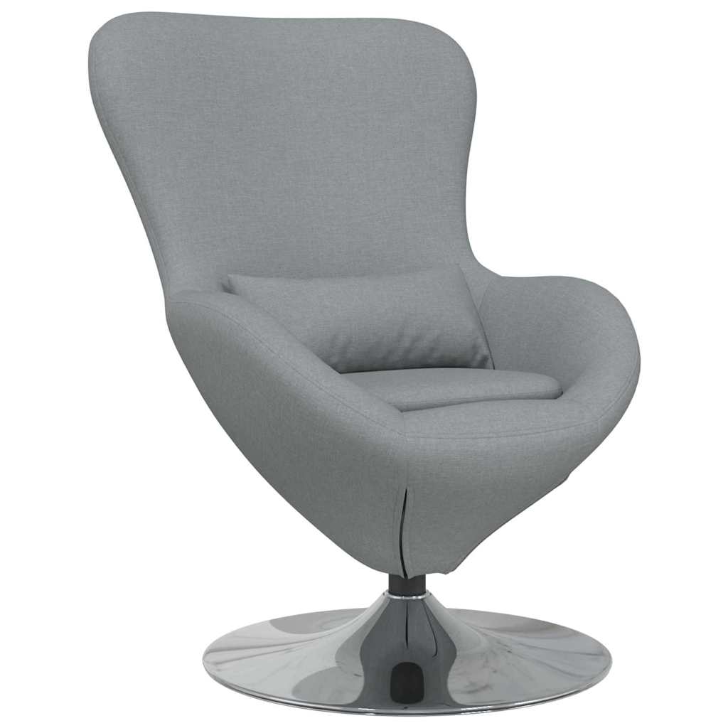 Egg Chair Light Grey 63 x 73 x 90 cm Fabric