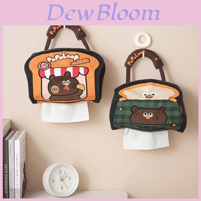 Modern Minimalist Bear Pattern Linen Paper Towel Dispenser For Home Bathroom And Car Decor