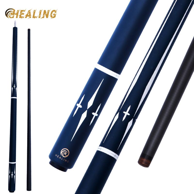 OKHEALING Karbonfaser Billard Queue Billardstöcke 12,4 mm Spitze Uni-loc Gelenk 147 cm / 58 Zoll Länge 19~20 oz Gewicht Billard Queue, Blau