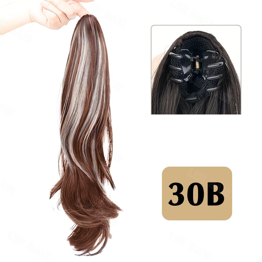 

MERISIHAIRСинтетический хвост с когтями Длинный волнистый хвост Наращивание волос на заколках Элегантный Натуральный Назначение Повседневные Аксессуары для волос 50cm