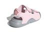 Adidas Swim Synthetic Leather Slip Resistant Anti Kick Cushioning Low top Toddler Shoes Pink Gray FY8065