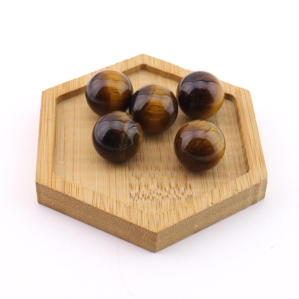 16mm Natural Agate Crystal Ball Ornament - Holeless Round Semi-Precious Stone for DIY Jewelry (BJ12)