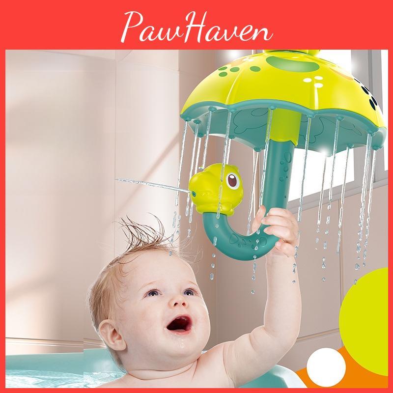 Dinosaur Shower Head Bath Toy With Rotating Water Spray For Kids Playtime
