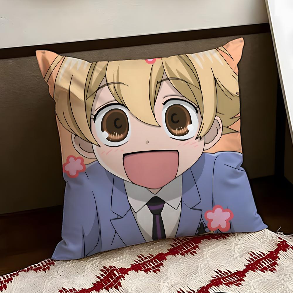 OOuran High SSchool Host Club Cushion Cover Reversible Soft Durable Pillow Cover Home Car MultiScene Use for Daily Comfort