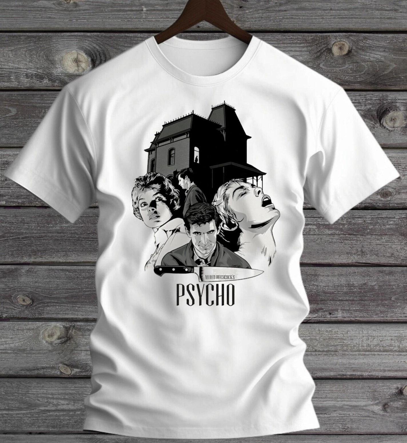 Psycho Horror Movie T-Shirt White S-3XL Norman Bates 3XL