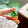 Miniaturní figurka kaktusu z umělého křišťálu Ručně foukané sklo Květináč s tropickými rostlinami Ozdoba pro domácí kancelářský stůl Palubní deska auta Dekorace