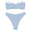 2025 European & American Print Stripe Triangle Bikini - Sexy Beach & Hot Spring Women's Swimsuit