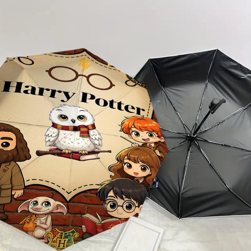 1PC Hogwarts Platform 9 3/4 Umbrella-8-Rib Reinforced, Automatic Open, Lightweight & Durable, Cute Fashion Accessory for Outdoor, D2686
