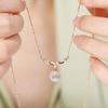 Elegant Twist Pearl Pendant Necklace in Gold-Plated Sterling Silver for Women