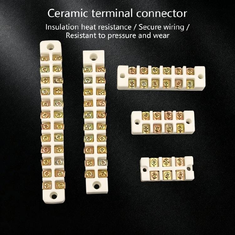 30A High Temperatures Ceramic Junction Block 800℃ Heat Proof Wiring Terminals Block For Factory And Petrochemical Wiring Needs
