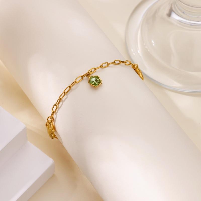 Titanium steel anklet star small round bead design fresh, simple and fashionable versatile vacuum plating does not fade women's