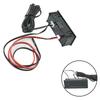 Clock Car Voltmeter LED Digital Display DC 5-27V Indoor Outdoor 12V 3in1